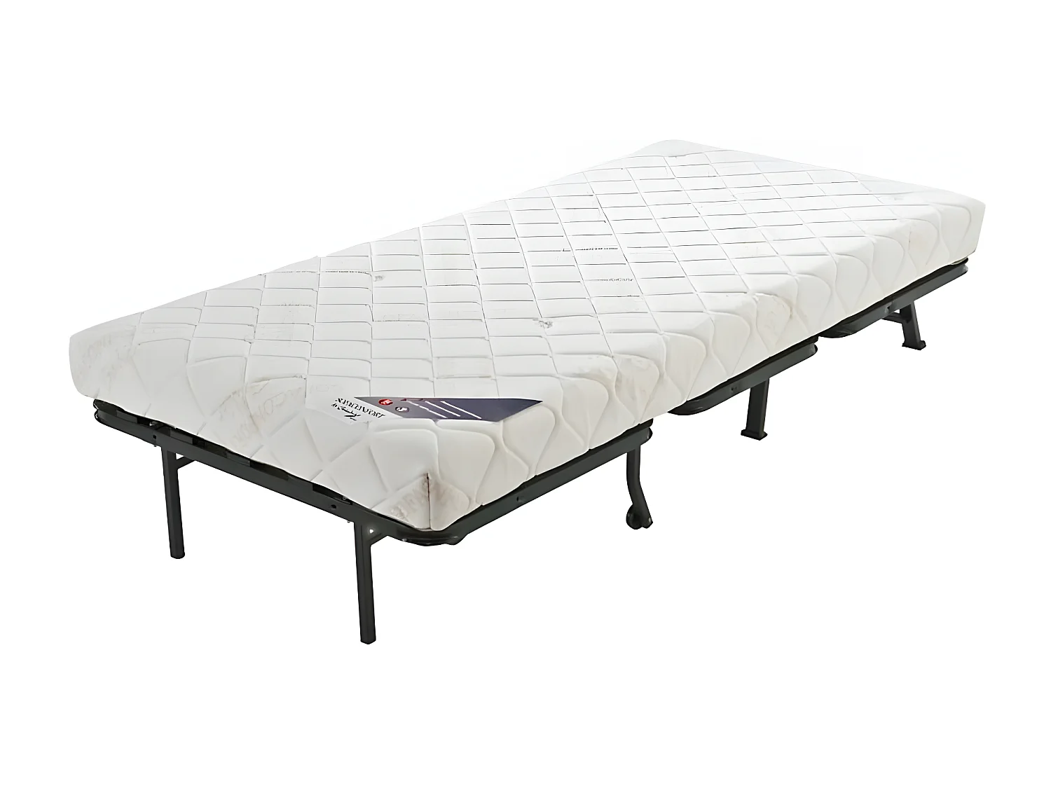 Banquette lit accordéon 1 place 90x190 matelas 12cm Brioca-Couleur B 921