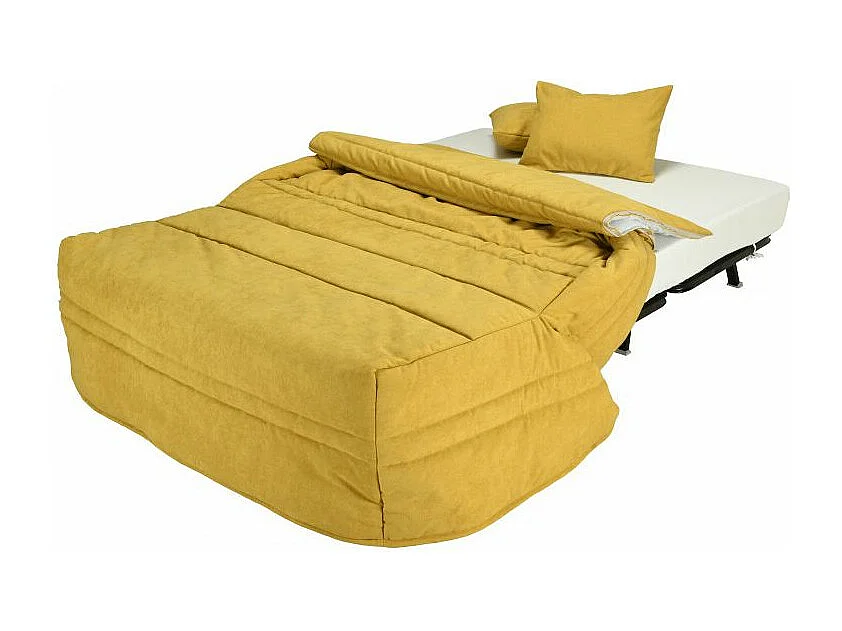 Banquette BZ microfibre 140x200 avec rangement Matelas Bultex 15cm Barnes-Couleur Gris clair