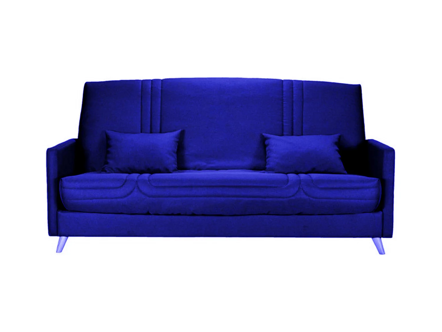 Clic-clac stoffen bank 130x190 cm Starbed matras 13 cm met Soly opbergruimte-Kleur Middernacht blauw