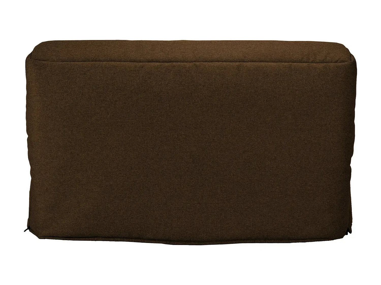 Banquette BZ tissu 140x200 matelas Bultex 15cm Celia-Couleur Marron-Coffre de rangement Avec rangement