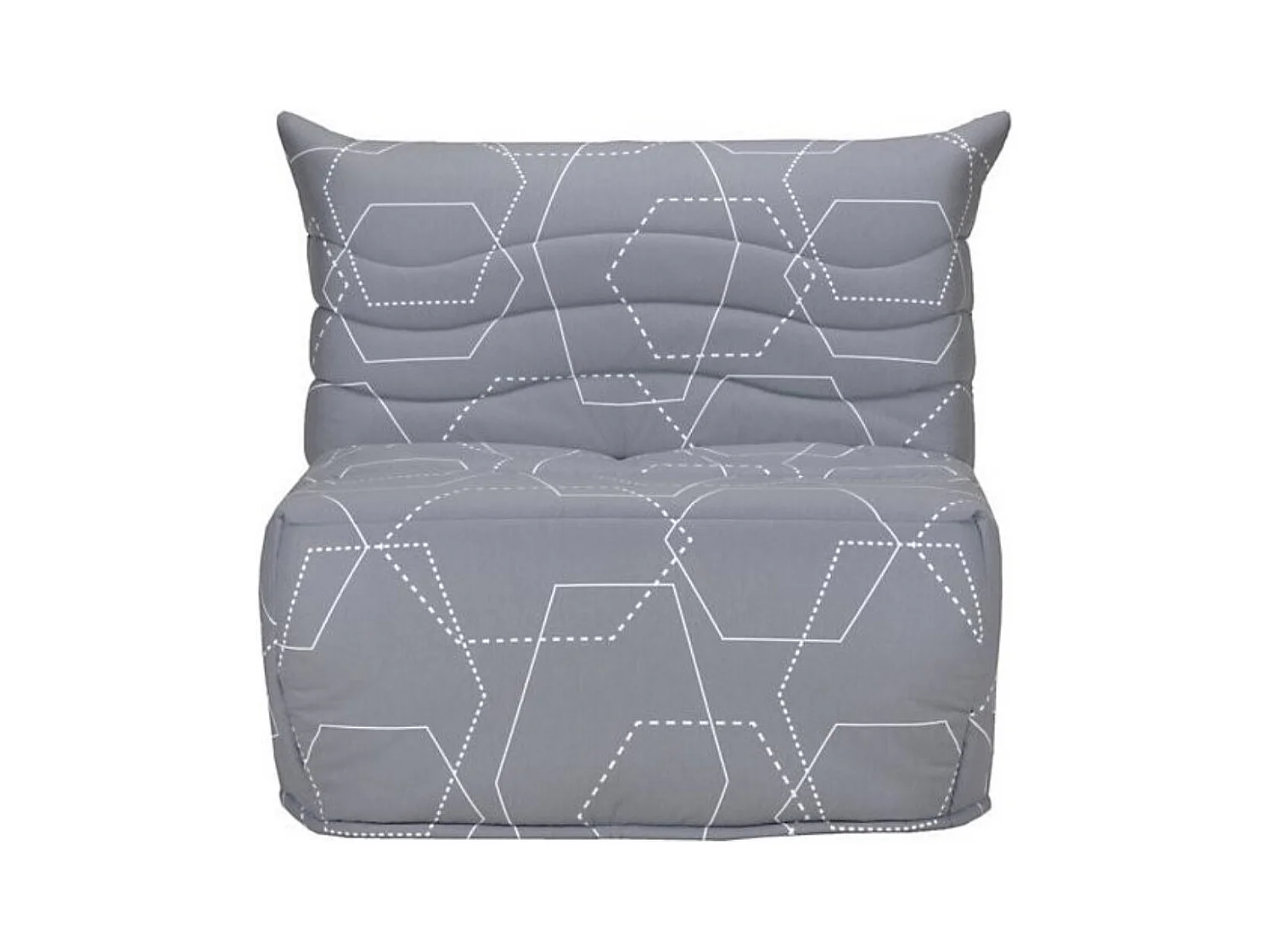 Banquette BZ gris imprimé 90x190 Matelas Starconfort 12cm Kadria