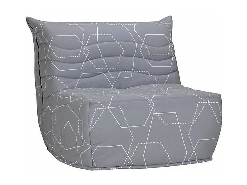 Banquette BZ gris imprimé 90x190 Matelas Starconfort 12cm Kadria