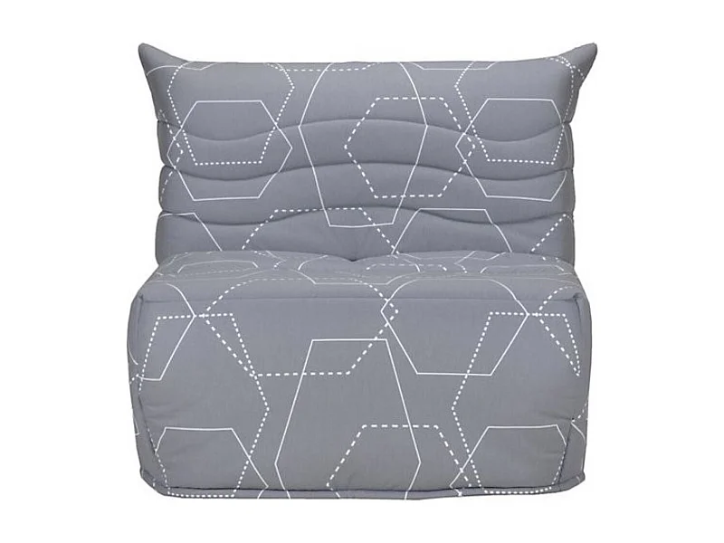 Banquette BZ gris imprimé 90x190 Matelas Starconfort 12cm Kadria
