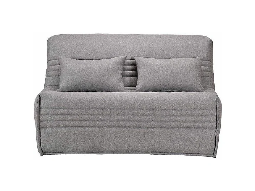 Banquette BZ tissu 140x200 matelas Bultex 15cm Celia-Couleur Gris clair