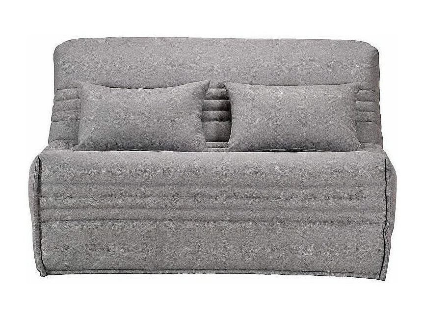 Banquette BZ tissu 140x200 matelas Bultex 15cm Celia-Couleur Gris clair
