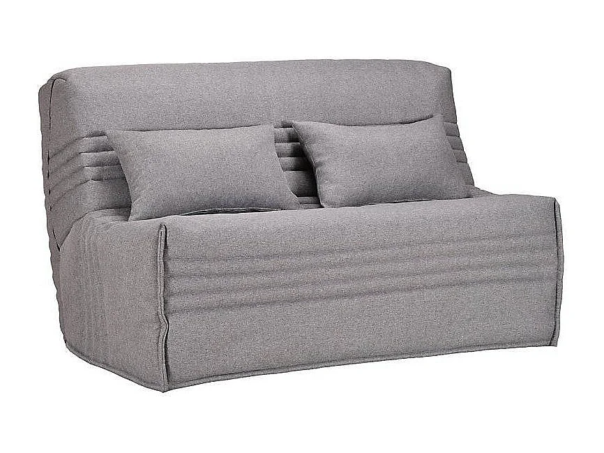 Banquette BZ tissu 140x200 matelas Bultex 15cm Celia-Couleur Gris clair