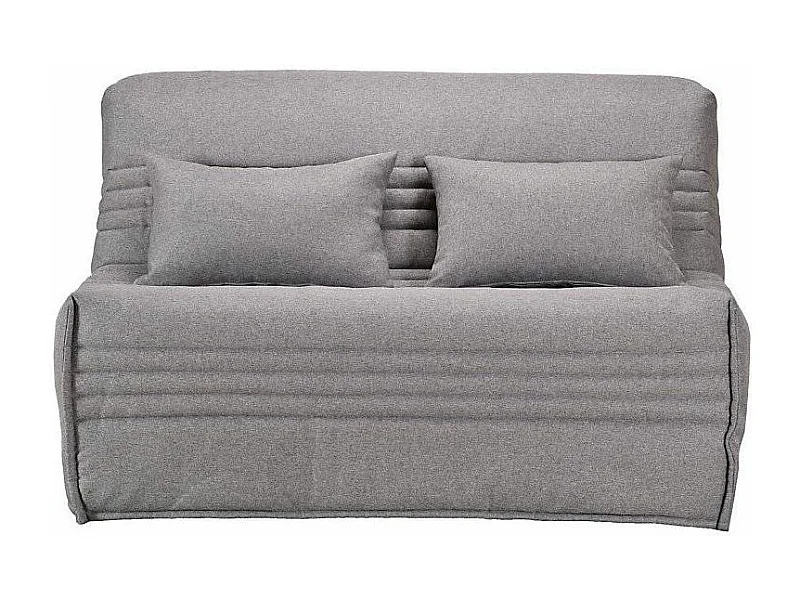 Banquette BZ tissu 140x200 matelas Bultex 15cm Celia-Couleur Gris clair