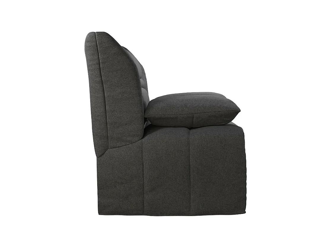 BZ bank Matrasstof 12 cm 140x190 cm Zilo-Kleur Donkergrijs-Opslagruimte Zonder opslag