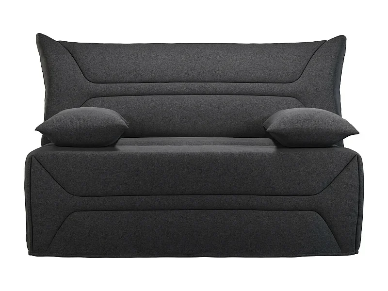 Canapé BZ Tissu matelas 12cm 140x190 Zilo-Couleur Gris foncé