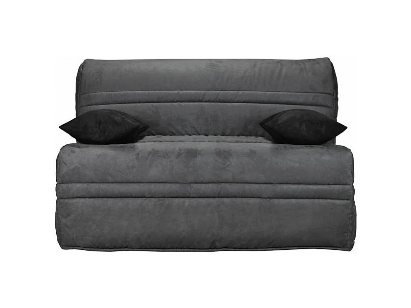 Banquette BZ microfibre 140x200 avec rangement Matelas Bultex 15cm Barnes-Couleur Marron clair