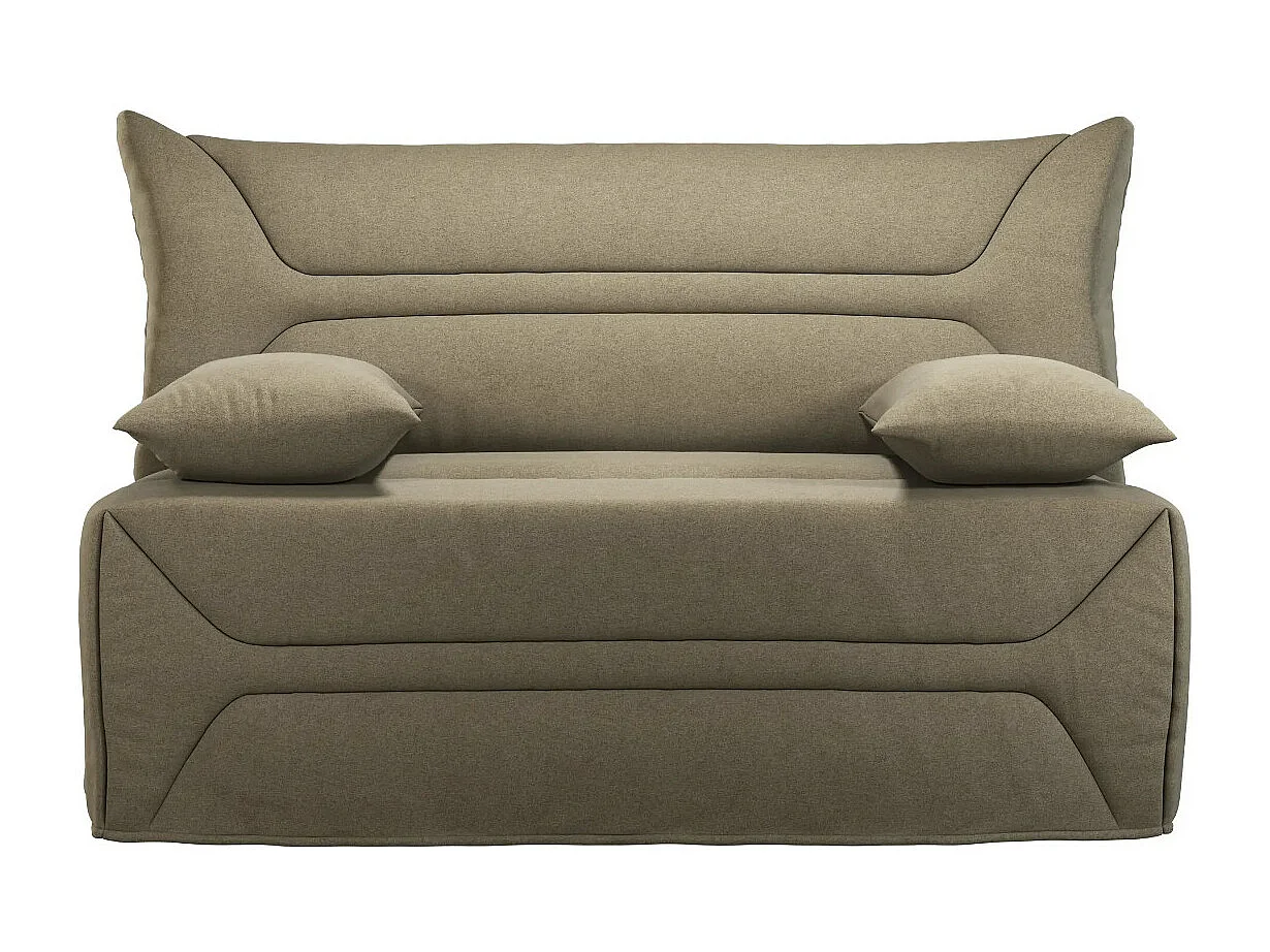Canapé BZ Tissu matelas 12cm 140x190 Zilo-Couleur Beige