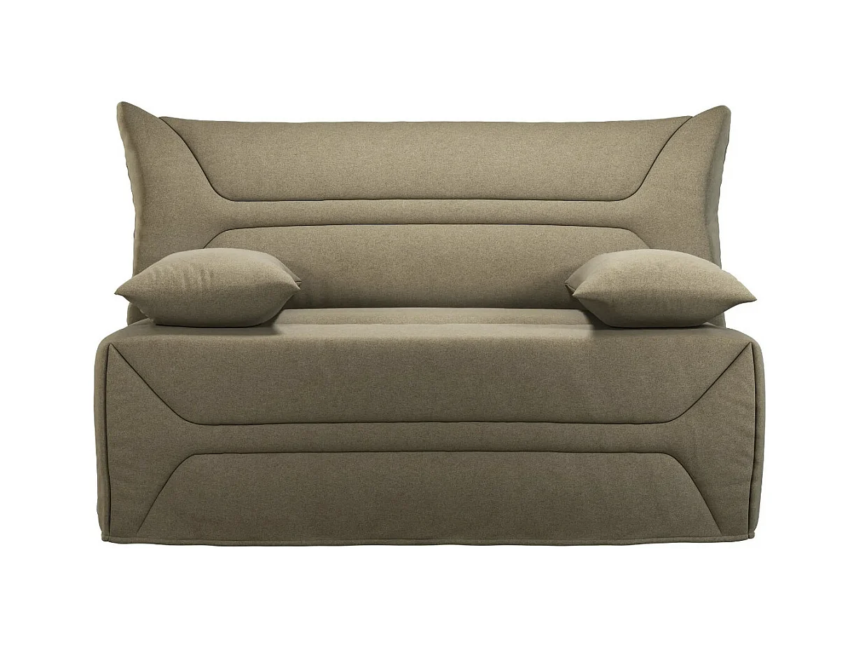Canapé BZ Tissu matelas 12cm 140x190 Zilo-Couleur Beige