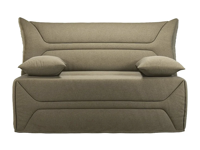 Canapé BZ Tissu matelas 12cm 140x190 Zilo-Couleur Beige