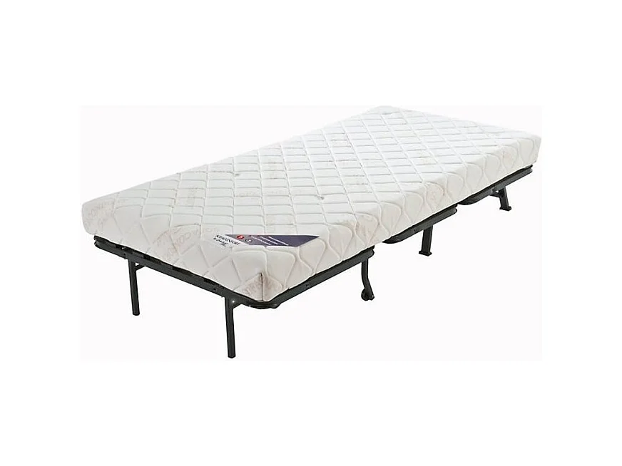 Banquette lit accordéon 1 place 90x190 matelas 12cm Brioca-Couleur B 205