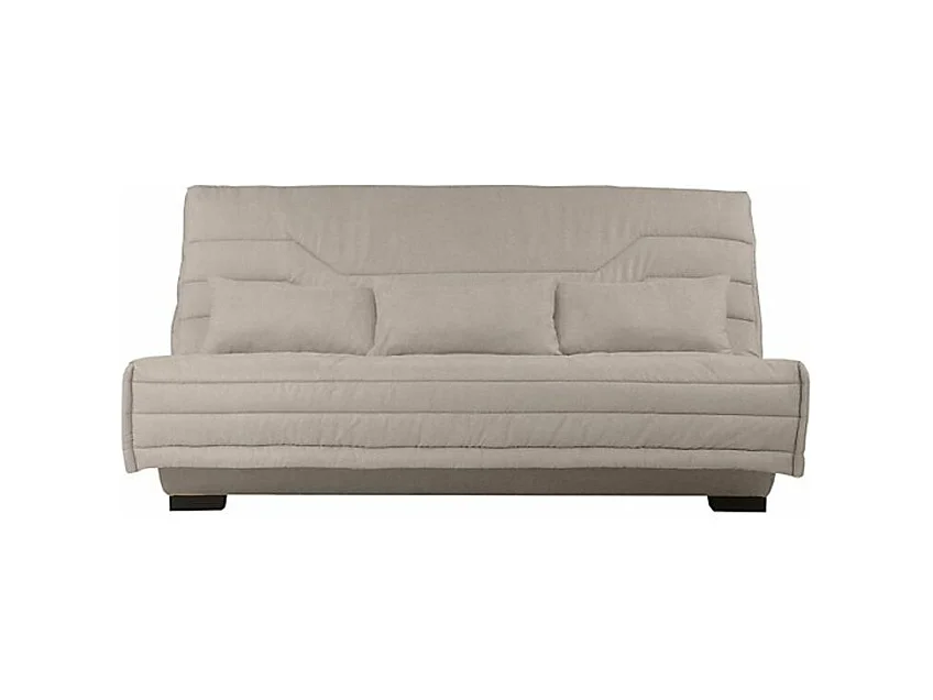 Clic Clac stoffen zitbank met Bultex matrasbox 15 cm Bianca 207 cm-Kleur Licht beige