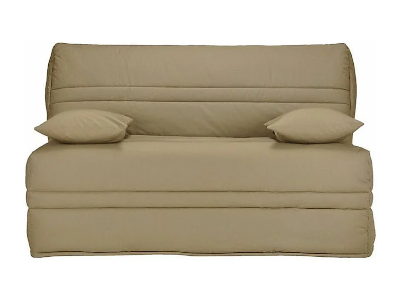 Banquette BZ tissu matelas Bultex 15cm Barnes 140x200-Couleur Beige