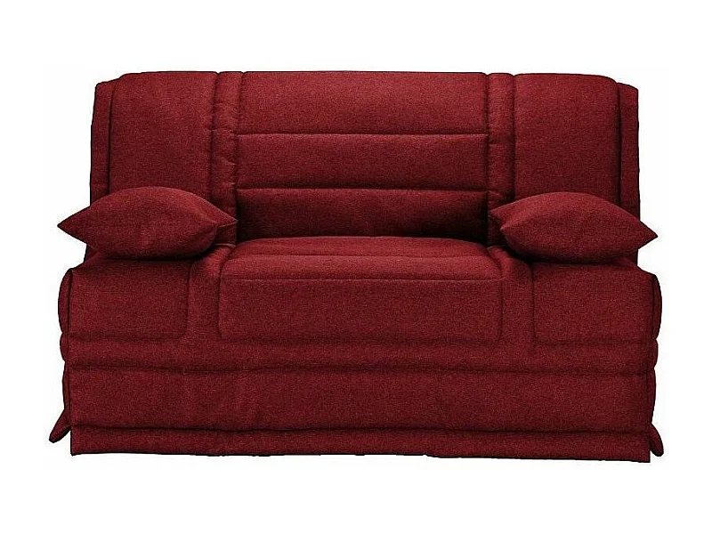 Banquette BZ tissu matelas Starconfort 15cm Pardo-Couleur Bordeaux-140x200