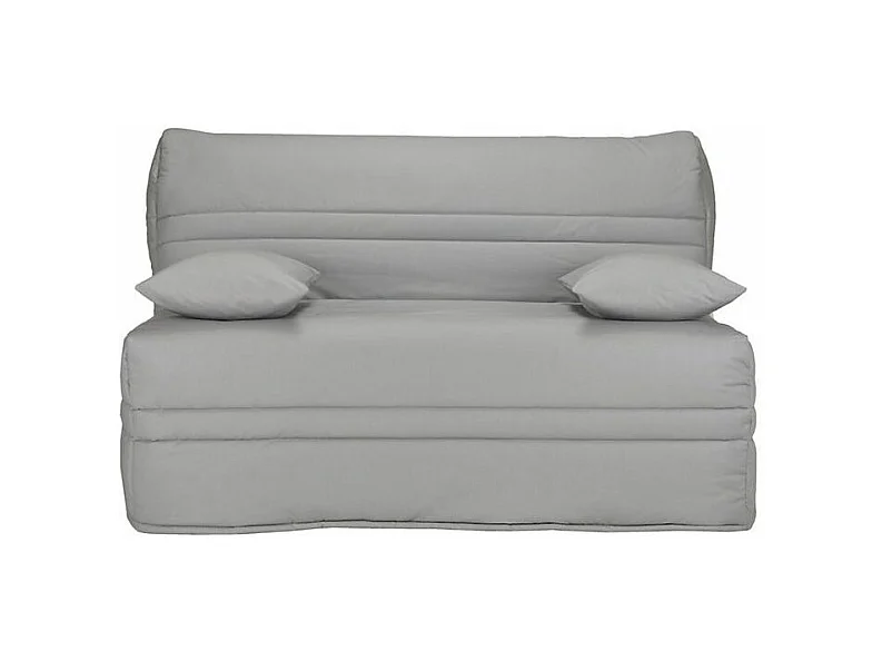 Banquette BZ tissu matelas Bultex 15cm Barnes 140x200-Couleur Gris clair