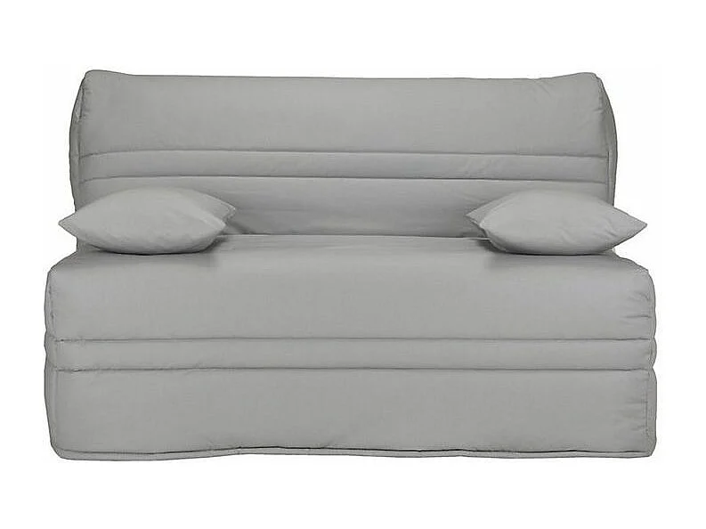 Banquette BZ tissu matelas Bultex 15cm Barnes 140x200-Couleur Gris clair