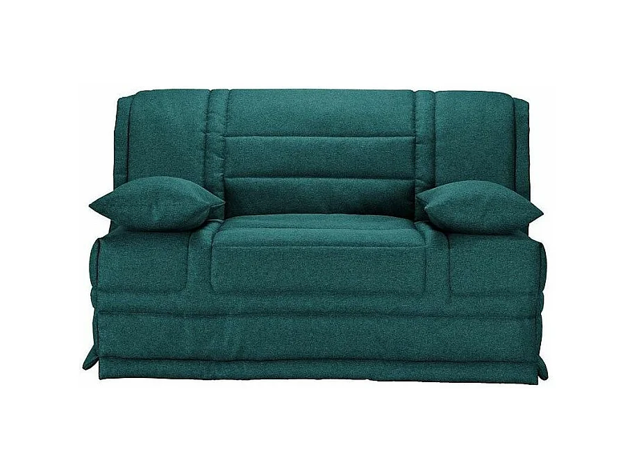 Banquette BZ tissu matelas 12cm Venus-Couleur Bleu canard-160x200