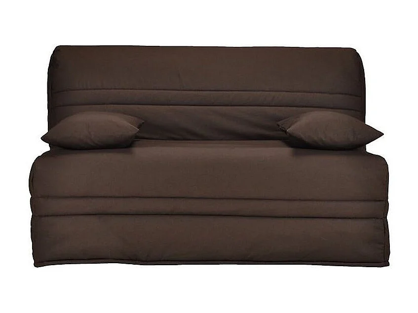 Banquette BZ tissu matelas Bultex 15cm Barnes 140x200-Couleur Marron