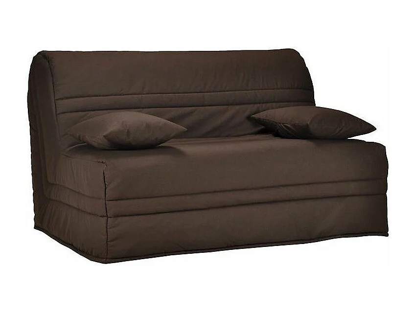 Banquette BZ tissu matelas Bultex 15cm Barnes 140x200-Couleur Marron