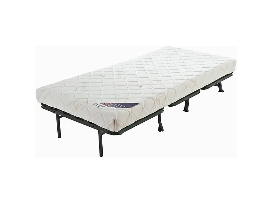 Banquette lit accordéon 1 place 90x190 matelas 12cm Brioca-Couleur A 969