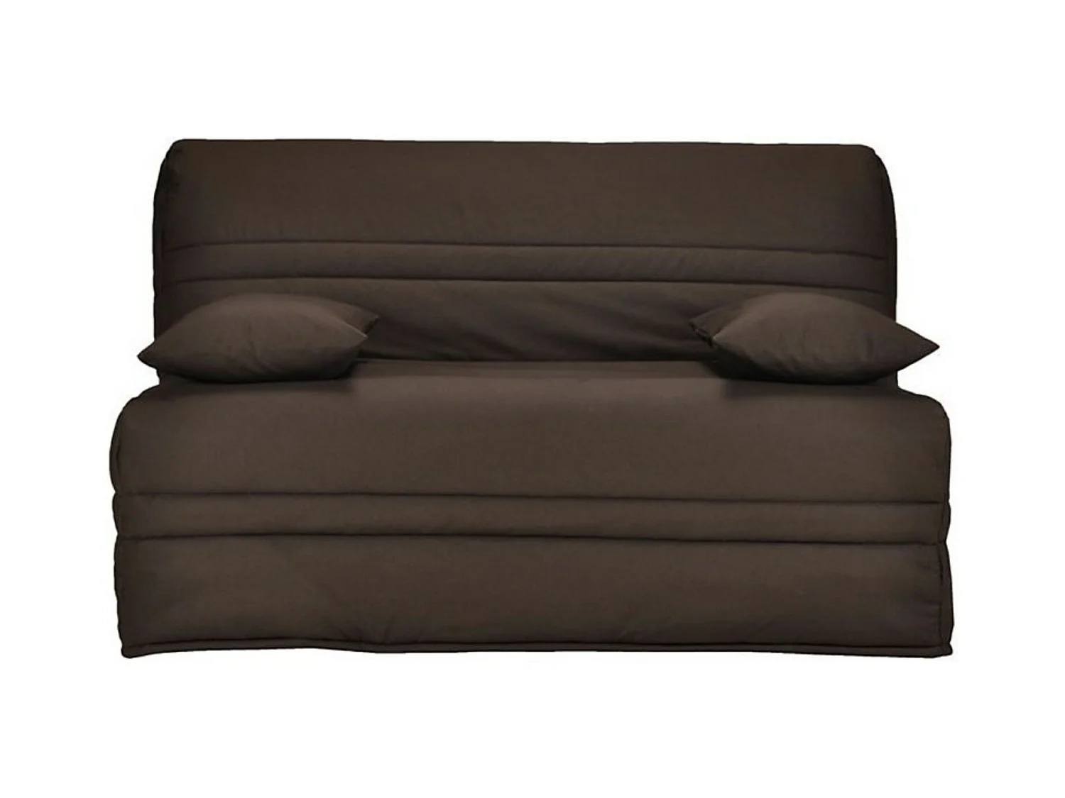 Banquette BZ tissu matelas Bultex 15cm Barnes 140x200-Couleur Marron-Coffre de rangement Avec rangement