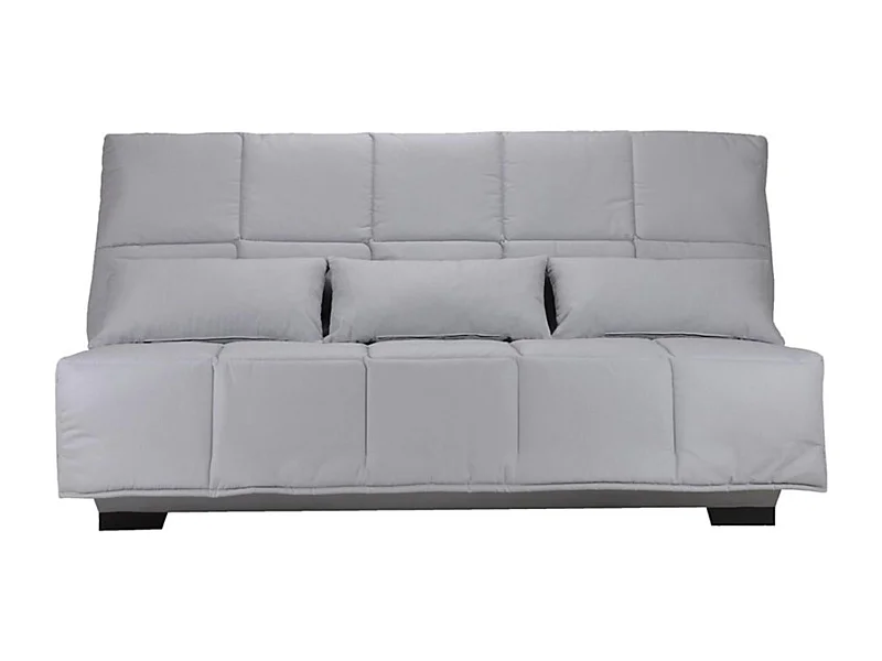 Stoffen slaapbank met Starconfort matrasopberger 15 cm Lina 193 cm-Kleur parel grijs