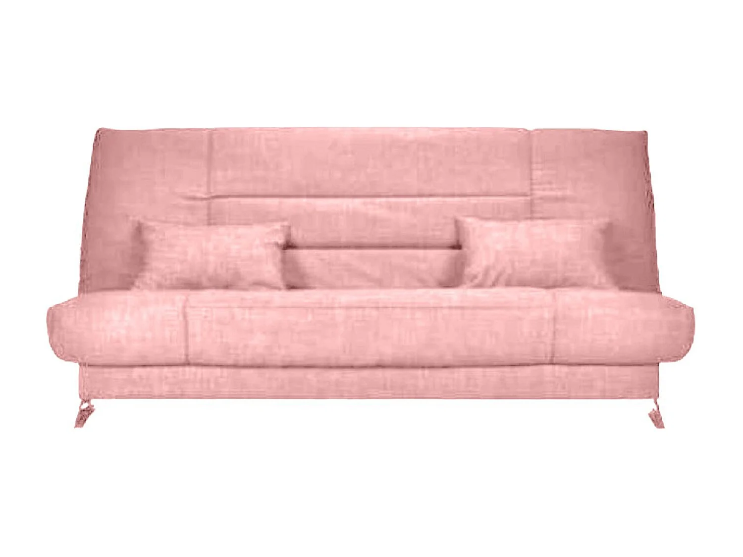 Banquette Clic-clac tissu 130x190 matelas Starflex 13cm avec rangement Malax-Couleur Rose clair