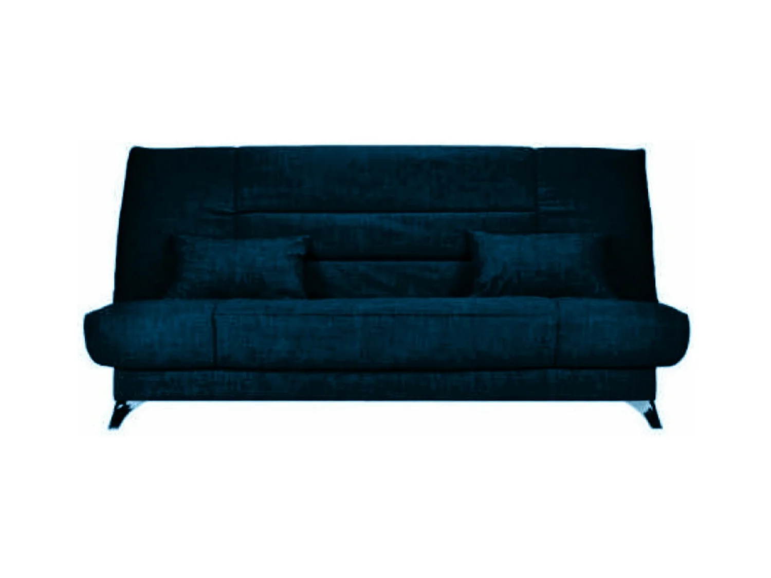 Banquette Clic-clac tissu 130x190 matelas Starflex 13cm avec rangement Malax-Couleur Bleu marine
