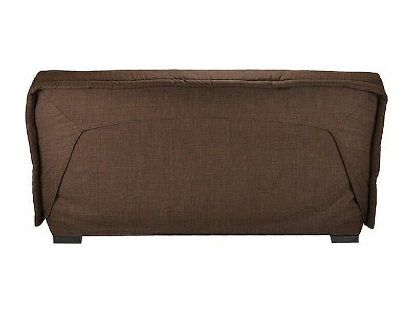 Canapé Clic Clac microfibre avec coffre matelas Bultex 15cm Bianca 140x200-Couleur Marron clair