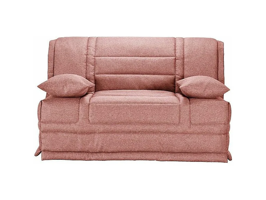 Banquette BZ tissu matelas Starconfort 15cm Pardo-Couleur Rose clair-140x200