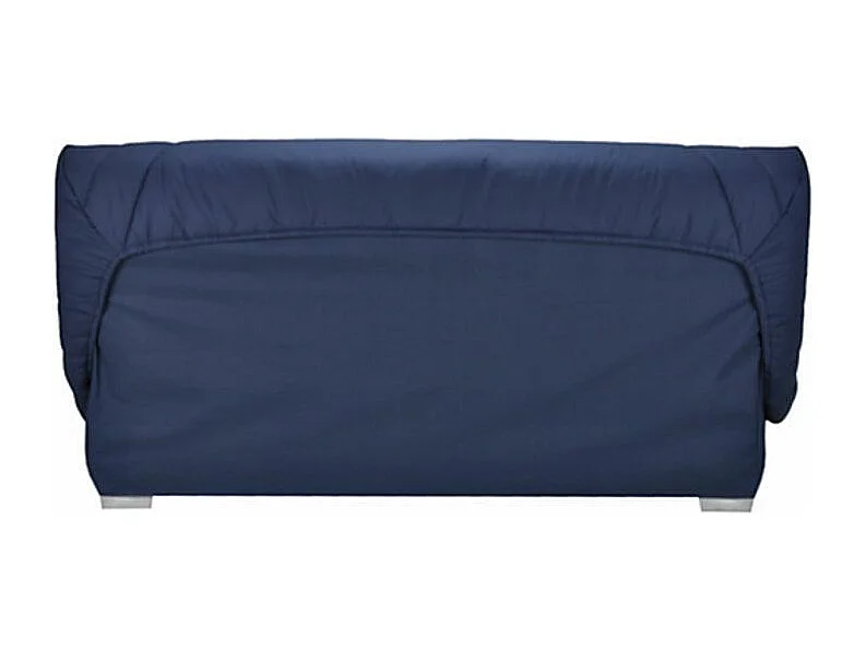 Banquette Clic-clac tissu 130x190 matelas Starflex 13cm avec rangement Folken-Couleur Bleu nuit