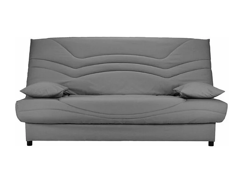 Banquette Clic Clac tissu matelas Starbed 13cm avec coffre de rangement Kistar 130x190-Couleur Gris