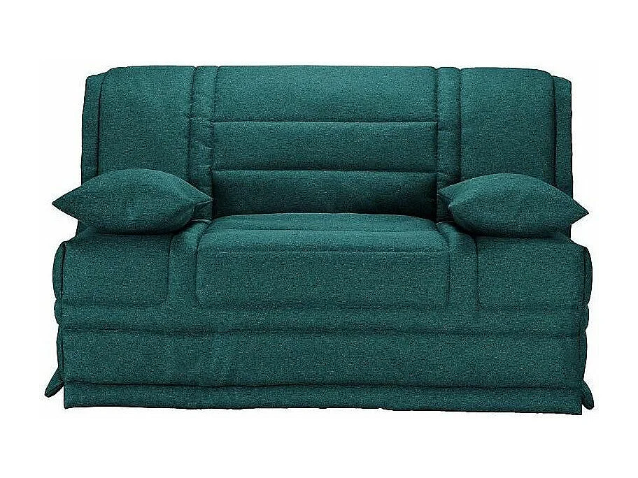 Banquette BZ tissu matelas 12cm Venus-Couleur Bleu canard-140x200