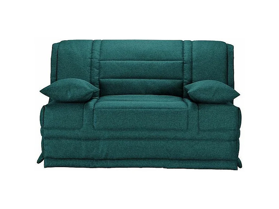 Banquette BZ tissu matelas 12cm Venus-Couleur Bleu canard-140x200