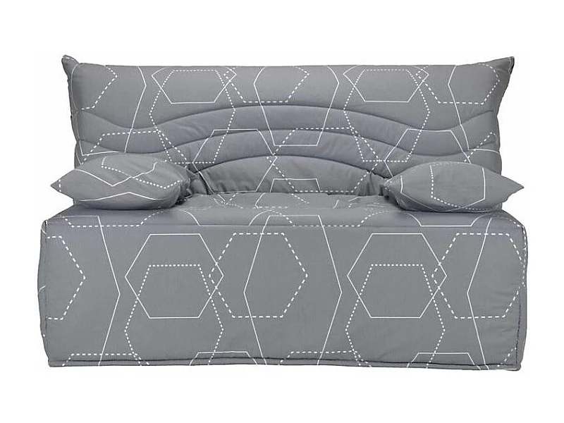 BZ grijs bedrukte bank 160x200 cm Starconfort matras 12 cm Kadria