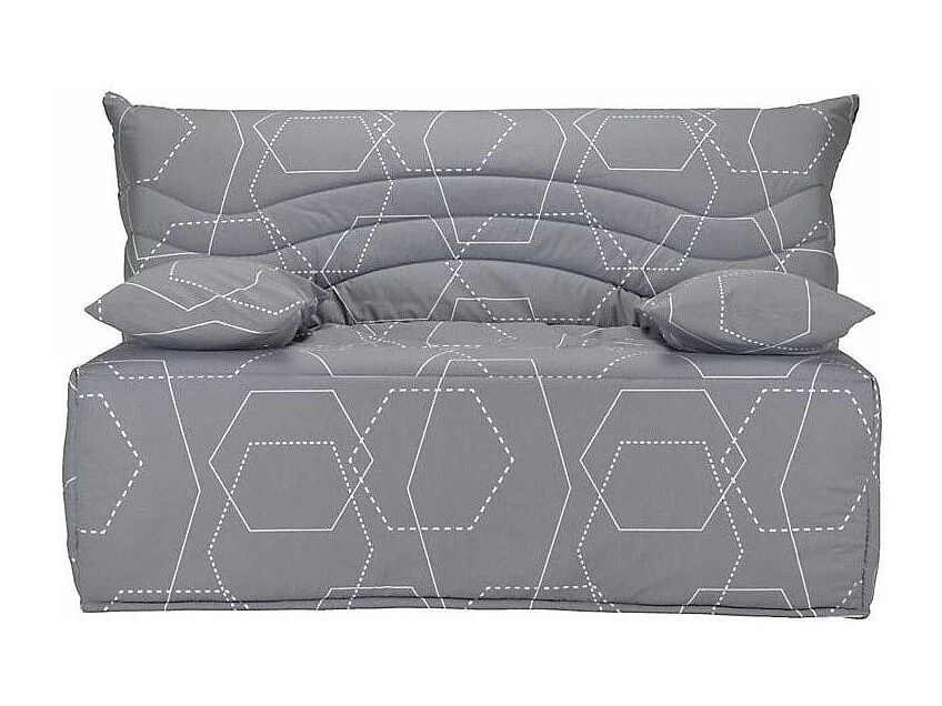 BZ grijs bedrukte bank 160x200 cm Starconfort matras 12 cm Kadria