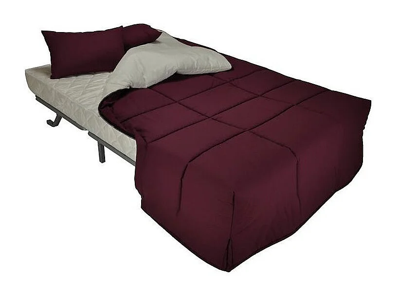 Banquette BZ gris imprimé 160x200 Matelas Starconfort 12cm Kadria