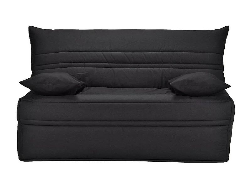 Banquette BZ tissu matelas Sofaconfort 9cm Optale 143cm-Couleur Gris foncé
