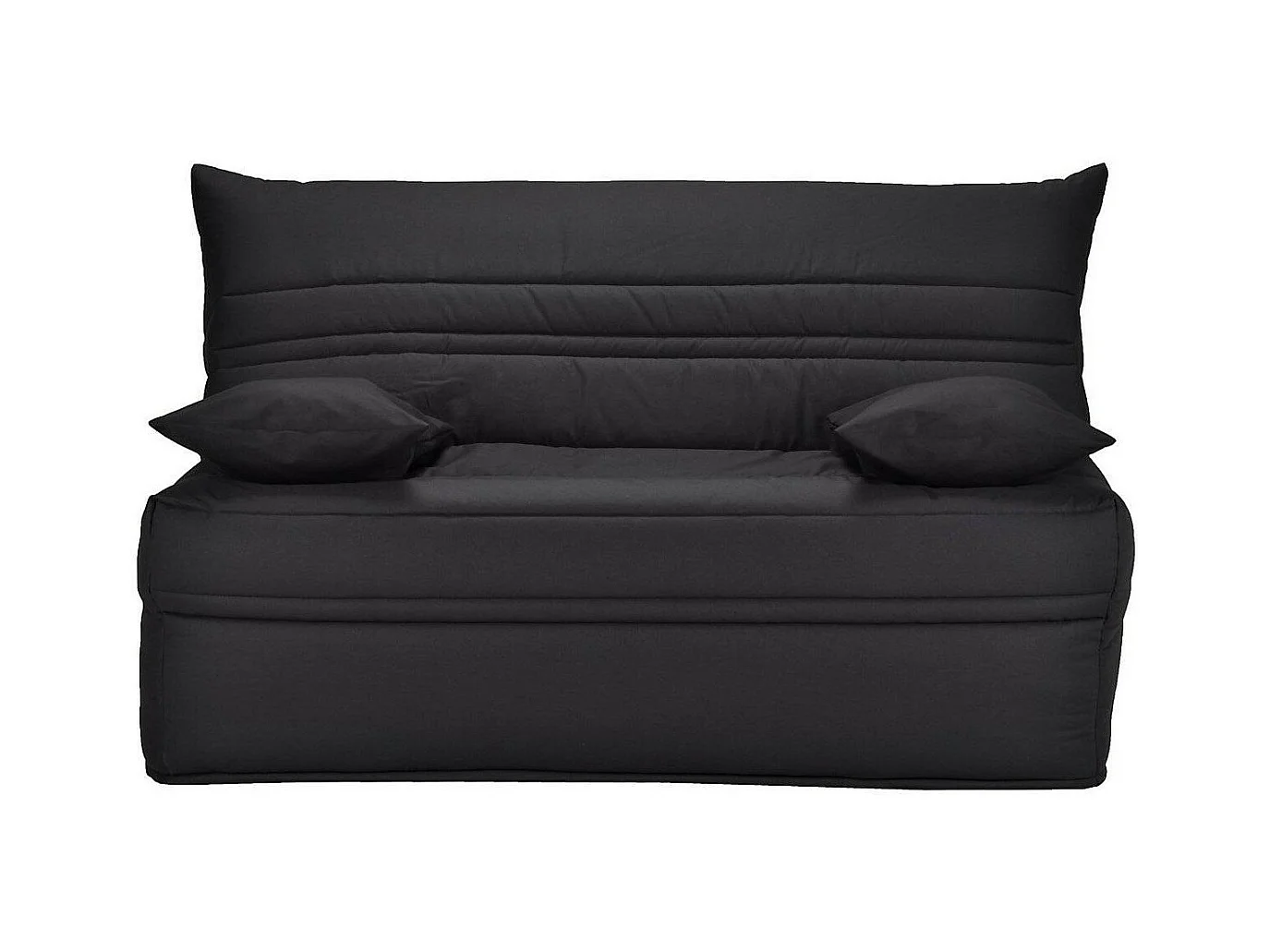 Banquette BZ tissu matelas Sofaconfort 9cm Optale 143cm-Couleur Gris foncé
