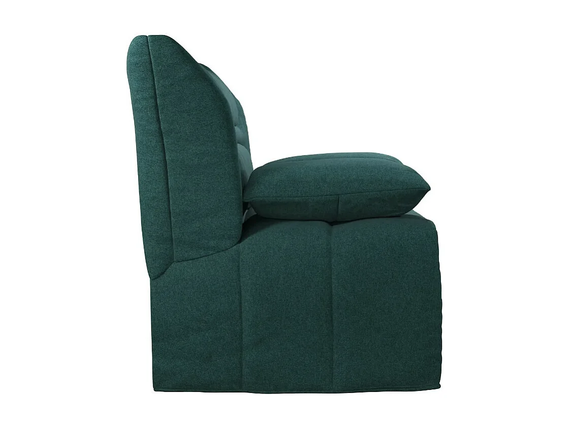 Canapé BZ Tissu matelas 12cm 140x190 Zilo-Couleur Vert sapin-Coffre de rangement Avec rangement