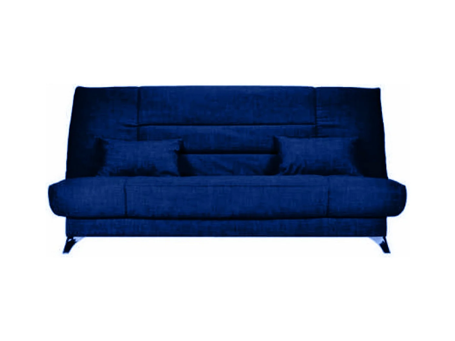 Banquette Clic-clac tissu 130x190 matelas Starflex 13cm avec rangement Malax-Couleur Bleu nuit