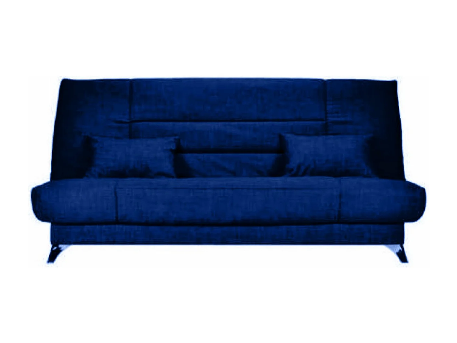 Banquette Clic-clac tissu 130x190 matelas Starflex 13cm avec rangement Malax-Couleur Bleu nuit