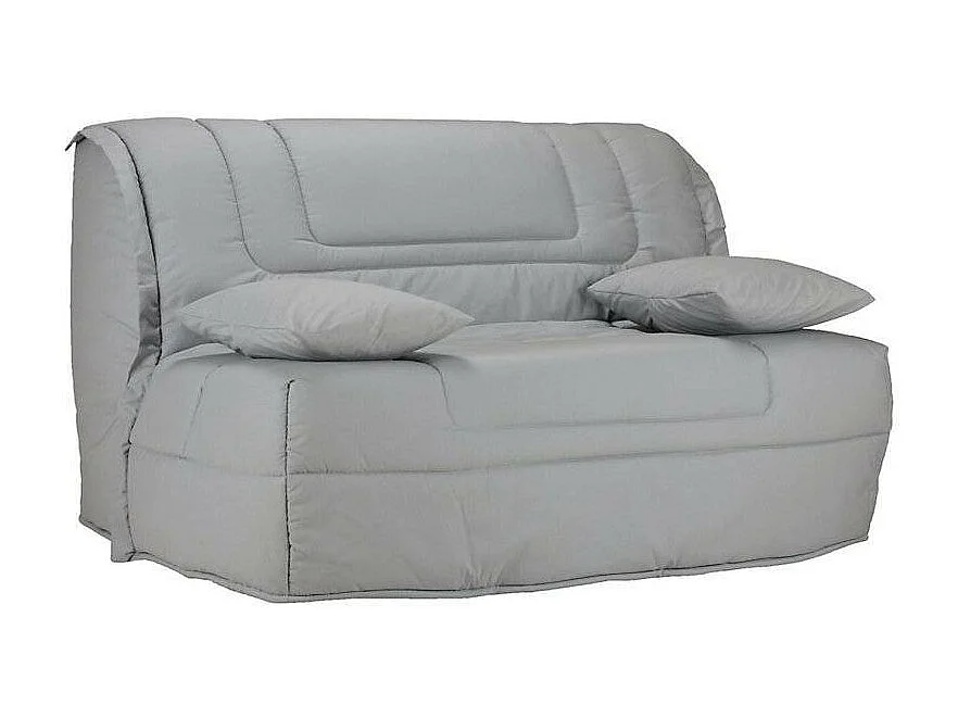 Banquette BZ tissu matelas Bultex 12cm 140x190 Bounty-Couleur Gris clair
