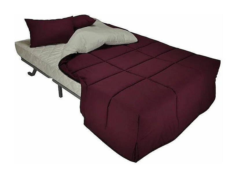 Banquette BZ microfibre 160x200 Matelas Starconfort 12cm Brioca-Couleur Marron clair
