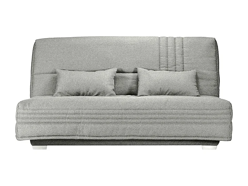 Canapé clic clac tissu avec rangement matelas Sofaconfort 17cm Parko 193cm-Couleur Gris Souris