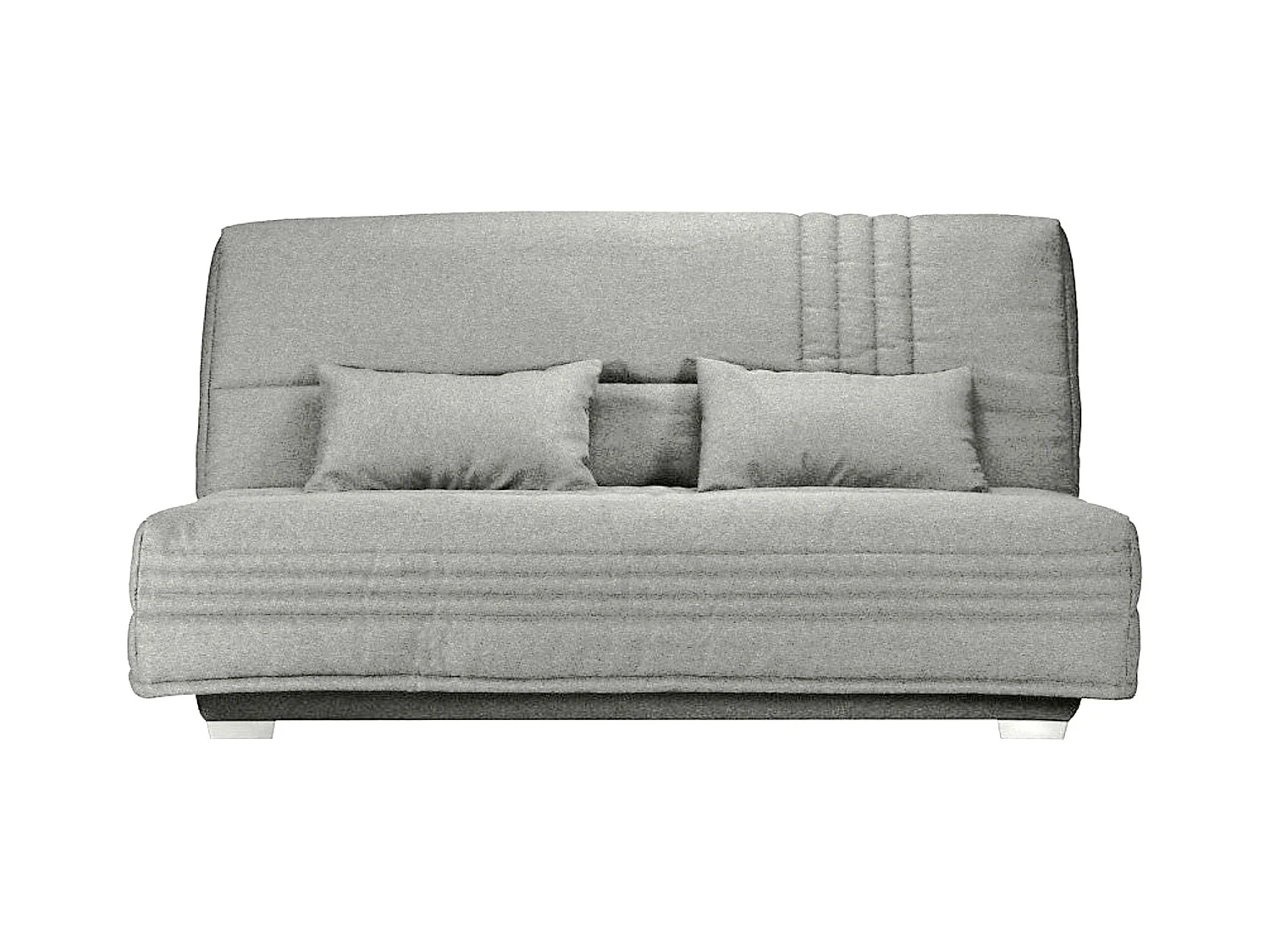 Canapé clic clac tissu avec rangement matelas Sofaconfort 17cm Parko 193cm-Couleur Gris Souris