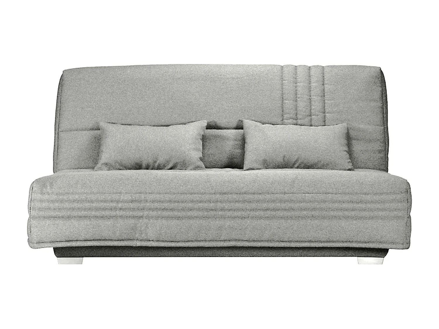 Canapé clic clac tissu avec rangement matelas Sofaconfort 17cm Parko 193cm-Couleur Gris Souris